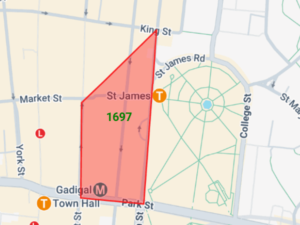 Image of a partly drawn polygon map