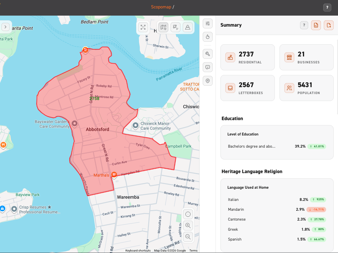 Image of Abbottsford suburb