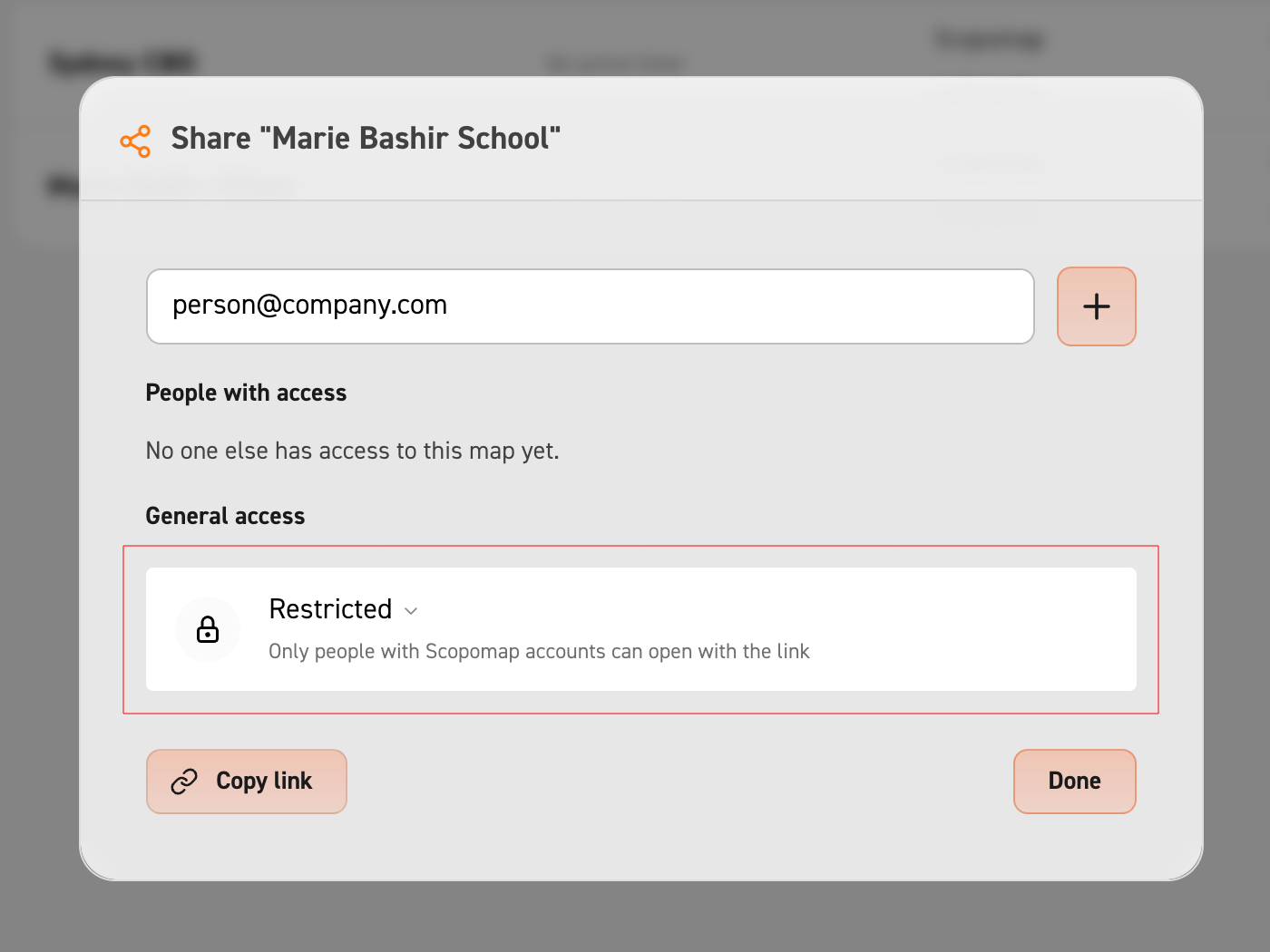 Image showing the user they can change the access to their map