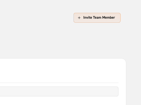 Image of invite team member button on team member page