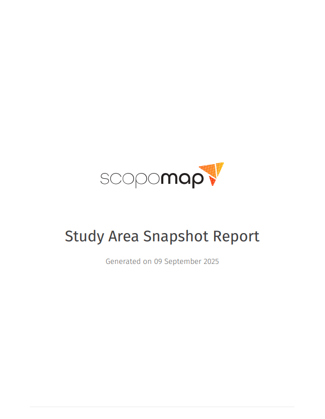 Front page of snapshot report generated from Scopomap