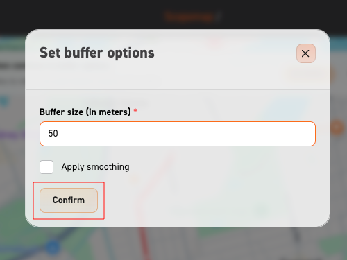 buffer size modal