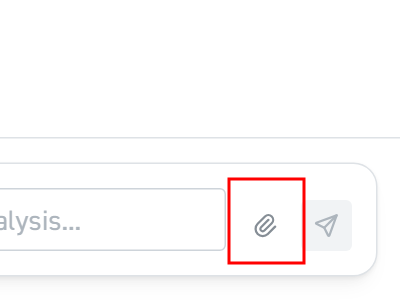 Image of attach files button in bruce chat
